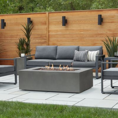 Real Flame Baltic Rectangle Propane Fire Table, Glacier Gray