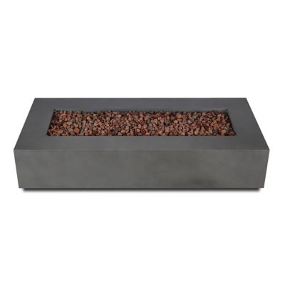 Image showing  70 in. Aegean Rectangle Propane Gas Fire Table, Weathered Slate