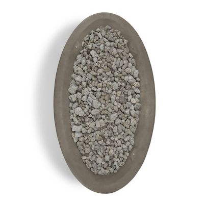 Image showing  52 x 26in. Riverside Large Oval Propane Gas Fire Bowl, Glacier Gray