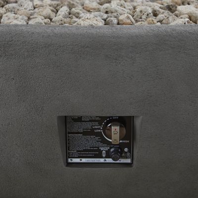 Image showing 6 th Real Flame 52 x 26in. Riverside Large Oval Propane Gas Fire Bowl, Shale