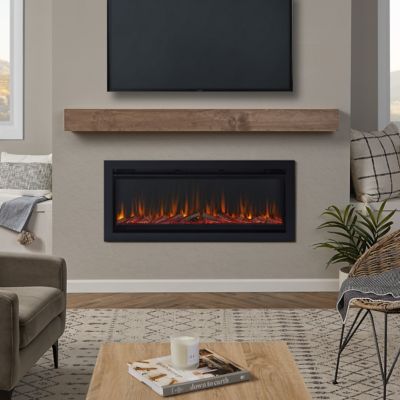 Real Flame Electric Indoor Wall-Mounted/Recessed Fireplace Insert, 49 in.