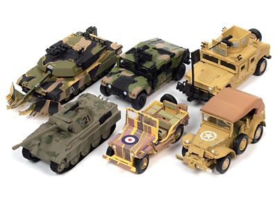 Johnny Lightning 1:64 Scale Die-Cast Military Vehicle Assortment