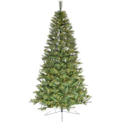 Christmas Time 7.5 ft. Pre-Lit Half-Style Artificial Christmas Tree, Warm White LED Lights