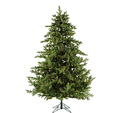 Christmas Time 7.5 ft. Virginia Fir Christmas Tree with Smart String ...