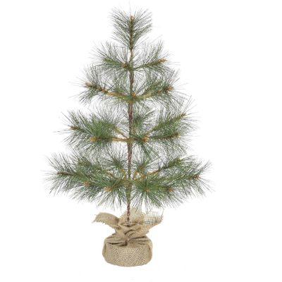 Fraser Hill Farm 3 ft. Farm house Fir Christmas Tree with Burlap Bag