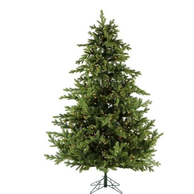 Fraser Hill Farm 10 ft. Pre-Lit Foxtail Pine Artificial Christmas Tree, Warm White LED Lights