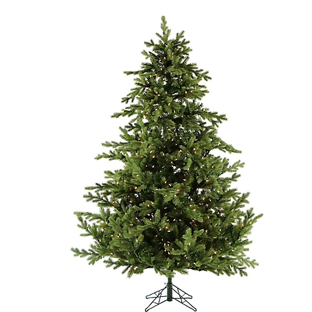 Fraser Hill Farm 10 ft. Foxtail Pine Christmas Tree with Warm White LED Lights