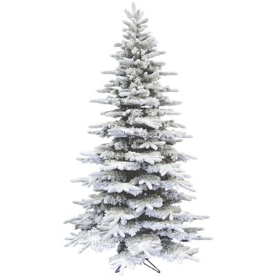 Fraser Hill Farm 10 ft. Flocked Pine Valley Christmas Tree