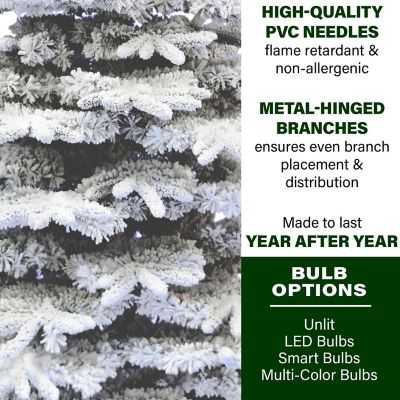 Image showing  10 ft. Flocked Pine Valley Artificial Christmas Tree