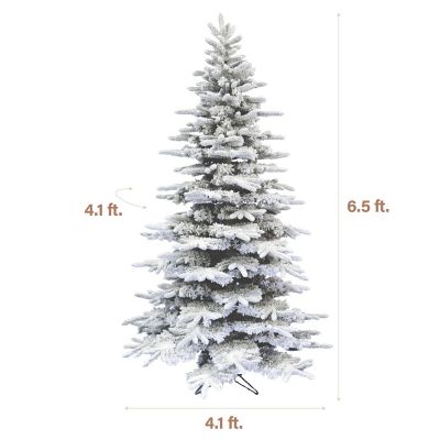 Image showing  6.5 ft. Flocked Pine Valley Artificial Christmas Tree