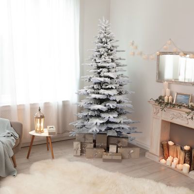 Image showing  7.5 ft. Flocked Pine Valley Artificial Christmas Tree