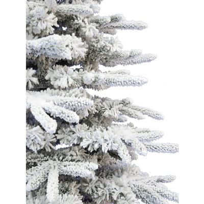 Image showing 5 th Fraser Hill Farm 7.5 ft. Flocked Pine Valley Artificial Christmas Tree
