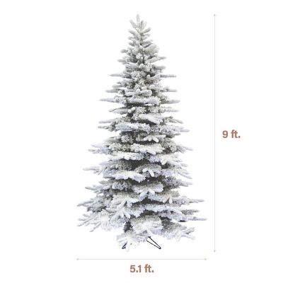 Image showing  9 ft. Flocked Pine Valley Artificial Christmas Tree