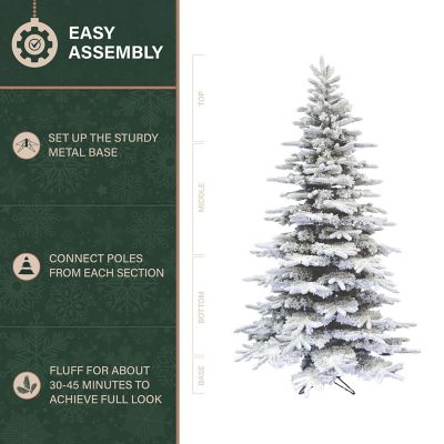Image showing  9 ft. Flocked Pine Valley Artificial Christmas Tree