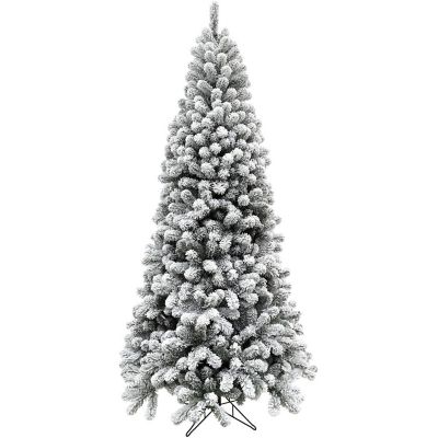 Fraser Hill Farm 6.5 ft. Flocked Silverton Fir Christmas Tree
