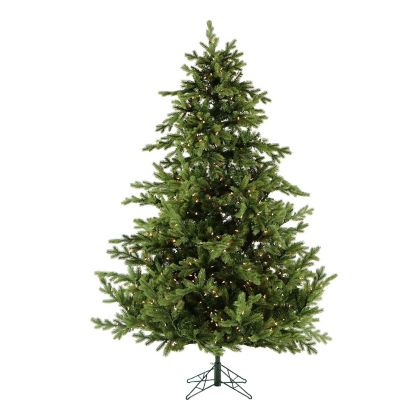 Fraser Hill Farm 9 ft. Pre-Lit Woodside Pine Artificial Christmas Tree, Warm White LED Lights