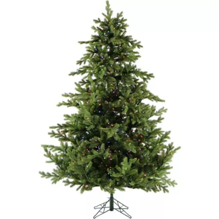 Fraser Hill Farm 9 ft Woodside Pine Christmas Tree with Multi-Color LED Lights EZ Connect and Remote Control Artificial Christmas Trees