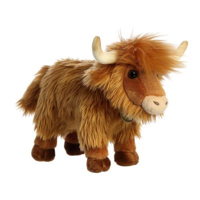 Image showing  Toy Highland Cattle Stuffed Animal, 10 in.