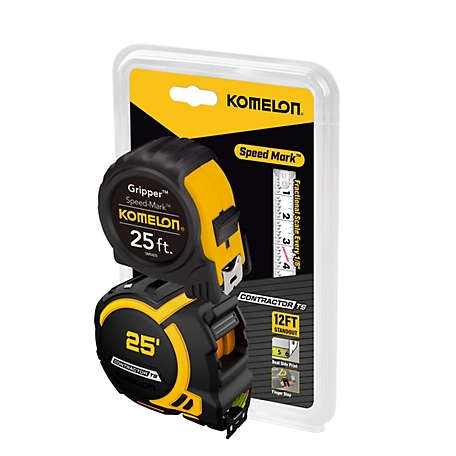 Komelon 25 ft. Contractor TS Tape Measure with 25 ft. Speedmark Gripper