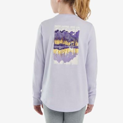 Carhartt Girls' Gentle Forest Crew Neck Long-Sleeve T-Shirt