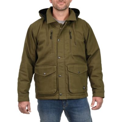 Ridgecut Men's Fleece-Lined Super-Duty Sanded Duck Contractor Coat Very well made jacket!  Great for cold weather and very glad that I have the option of detaching the hood