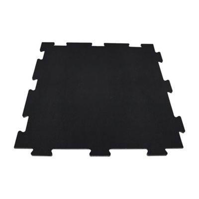 Fit Floor Interlocking Rubber Fitness Tile, 2 ft. x 2 ft. x 8 mm, Black