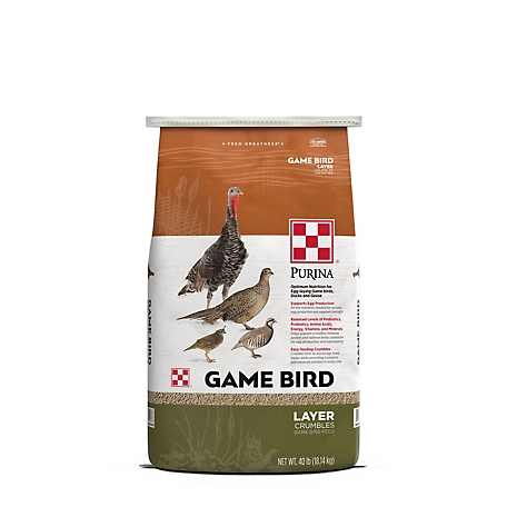 Purina Game Bird Layer Poultry Feed, 40 lb. Bag