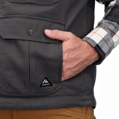 Image showing  Men's Quilted Fleece-Lined Super-Duty Sanded Duck Vest, Grey