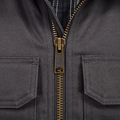 Image showing  Men's Quilted Fleece-Lined Super-Duty Sanded Duck Vest, Grey