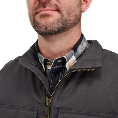 Image showing 5 th Ridgecut Men's Quilted Fleece-Lined Super-Duty Sanded Duck Vest, Grey