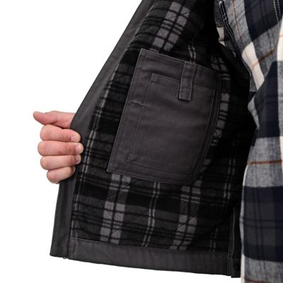 Image showing 7 th Ridgecut Men's Quilted Fleece-Lined Super-Duty Sanded Duck Vest, Grey