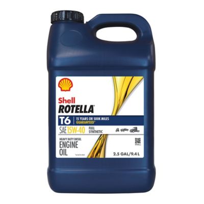 Shell Rotella 2.5 gal. T6 15W-40 Full Synthetic Motor Oil