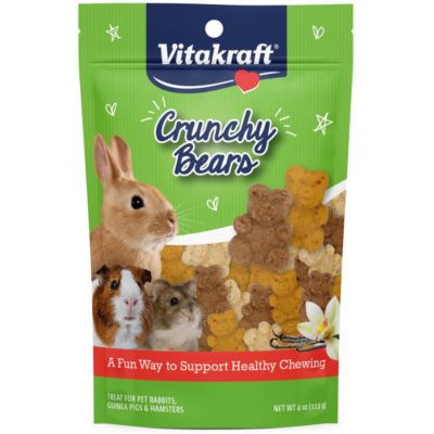Vitakraft Crunchy Bears Small Animal Treat - Made with Real Vegetables - for Rabbits, Guinea Pigs, and Hamsters Our rabbit seems to enjoy these