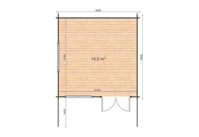 Image showing  13 ft. x 13 ft. Alva D Garden House Log Cabin Kit