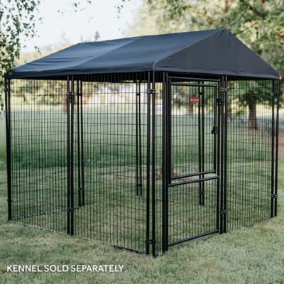 Image showing 7 th Lucky Dog Executive Canopy Pet Kennel Cover, 8 ft. x 8 ft., Steel Grey