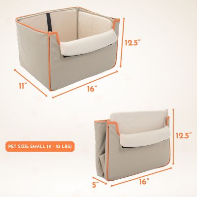 Image showing 5 th Precious Tails Co-Pilot Pet Car Seat, Collapsible and Foldable Booster Car Seats for Pets