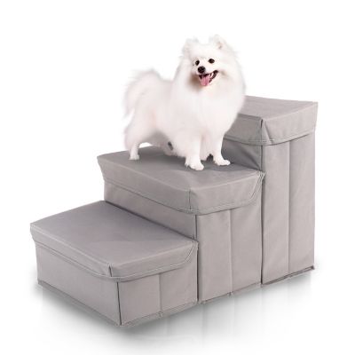 Precious Tails Homebase Padded Storage Foldable Pet Stairs