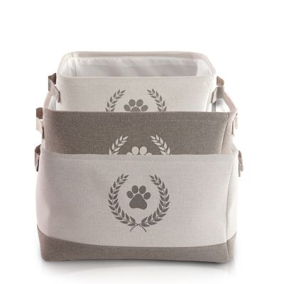 Image showing 5 th Precious Tails 3 pc. Home Base Collapsible Dog Toy Storage Bins