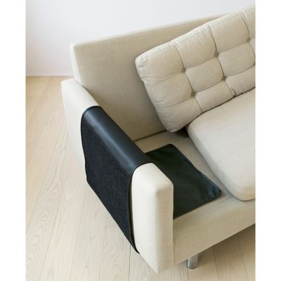 Image showing 6 th Homebase Vegan Leather Cat Scratching Sofa Guard, Black