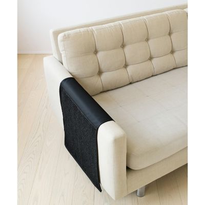 Image showing 7 th Homebase Vegan Leather Cat Scratching Sofa Guard, Black