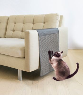 Homebase Vegan Leather Cat Scratching Sofa Guard, 50 in. x 18 in. x 0.15 in., Gray