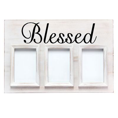 Image showing  4 in. x 6 in. 3-Photo Collage Picture Frame, Blessed