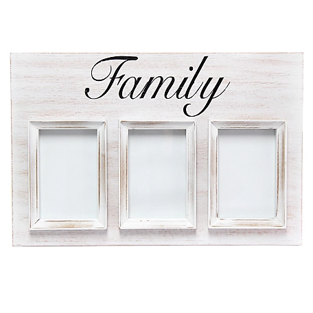 Elegant Designs 4 in. x 6 in. 3-Photo Collage Picture Frame, Family