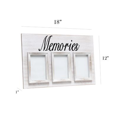 Image showing  4 in. x 6 in. 3-Photo Collage Picture Frame, Memories