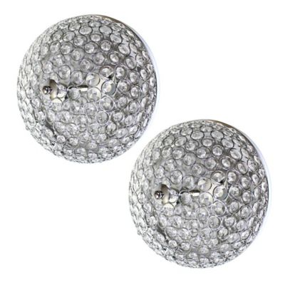Image showing  2-Light Crystal Glam Flush-Mount Ceiling Lights, 2 pc.