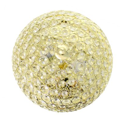 Image showing  2-Light Crystal Glam Flush-Mount Ceiling Lights, Gold, 2 pc.
