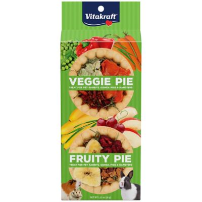 Vitakraft Veggie and Fruity Pie Small Pet Treats for Rabbits, Guinea Pigs and Hamsters, 2 ct.