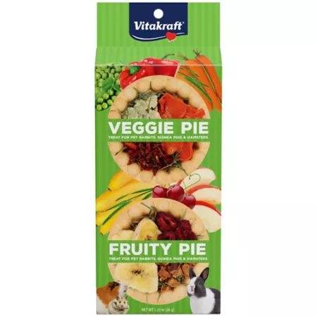 Vitakraft Veggie and Fruity Pie Small Treats for Rabbits Guinea Pigs and Hamsters 2 ct Small Pet Treats