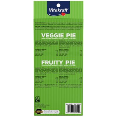 Image showing  Veggie and Fruity Pie Flavor Small Pet Treats for Rabbits, Guinea Pigs and Hamsters, 2 ct.