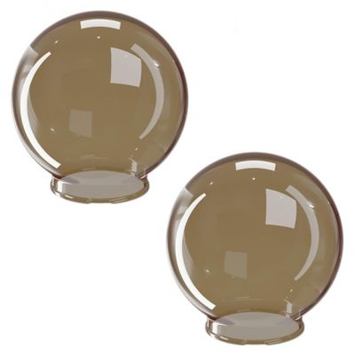 SOLUS 6 in. Bronze Smooth Acrylic Globes, 3.24 in. Outside Diameter, Screw Neck, 4-Pack